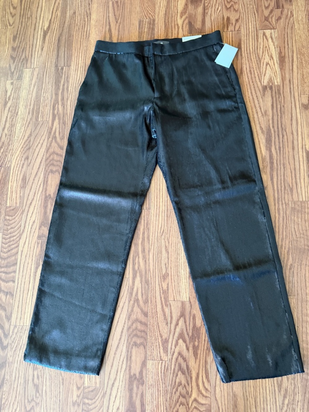 NWT Men’s H&M relaxed fit black sequin pants sz 32